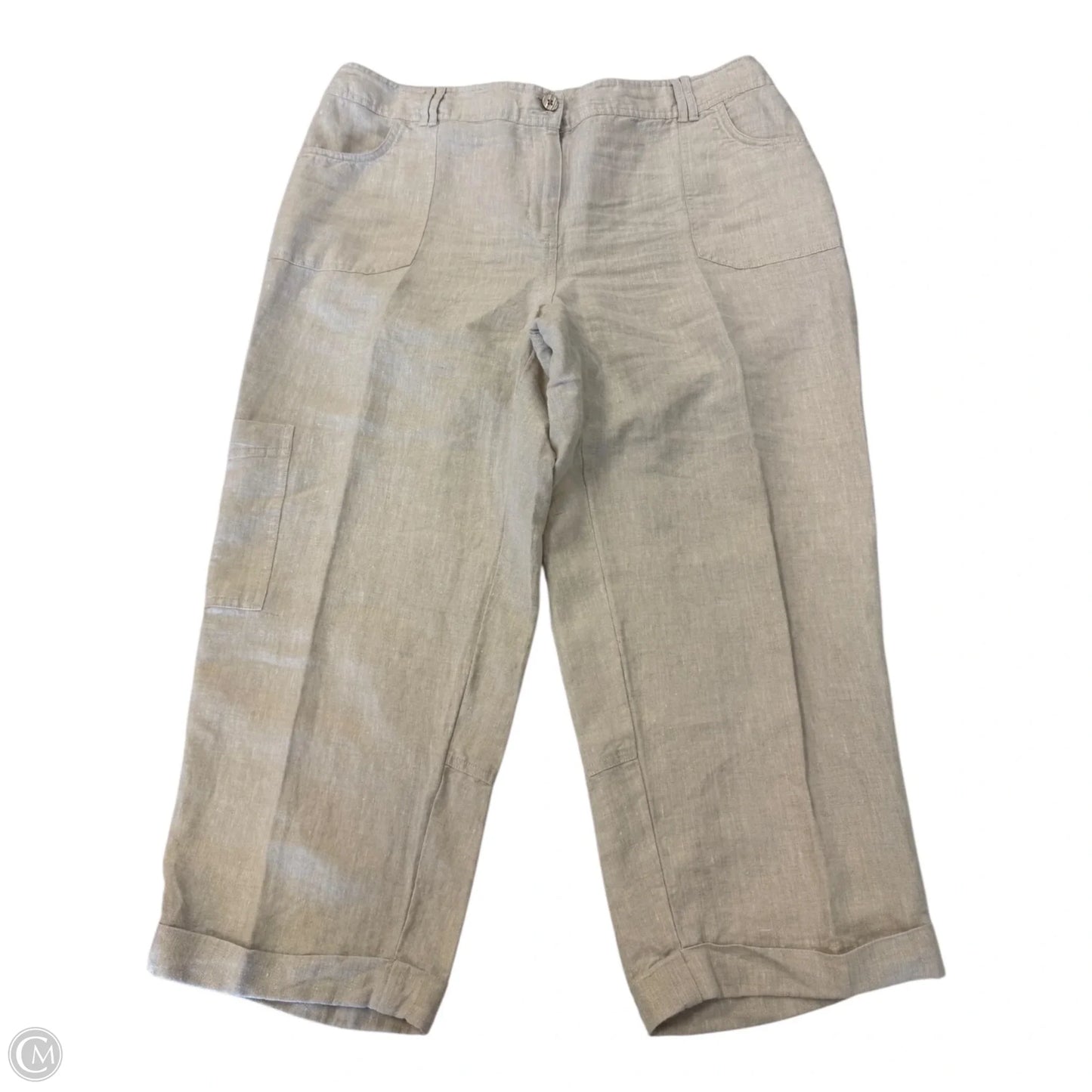 Pants Linen By Chicos In Tan, Size: 16