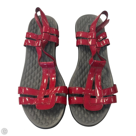 Sandals Flats By Clarks In Red, Size: 8.5