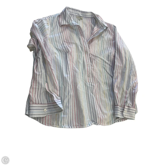 Top Long Sleeve By Talbots In Striped Pattern, Size: 1x