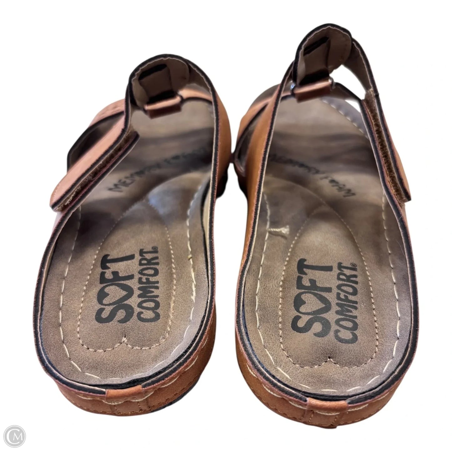 Sandals Flats By Clothes Mentor In Brown, Size: 9