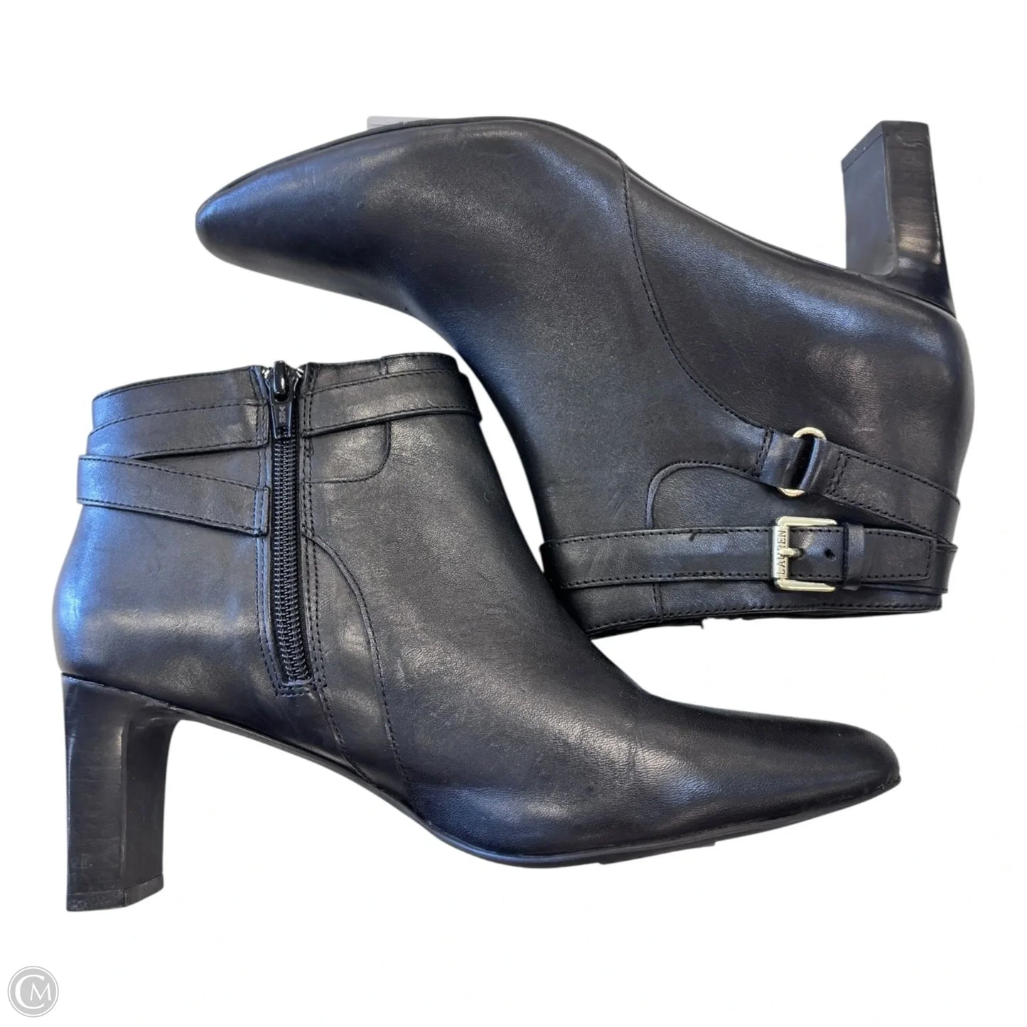 Boots Ankle Heels By Lauren By Ralph Lauren In Black, Size: 8.5