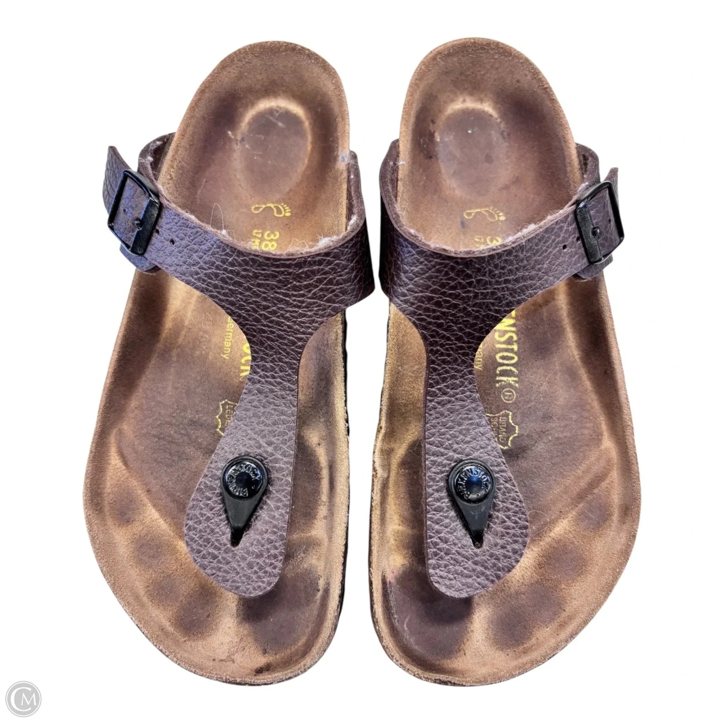 Sandals Flats By Birkenstock In Brown, Size: 8