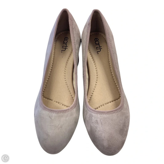 Shoes Heels Block By Earth In Grey, Size: 10