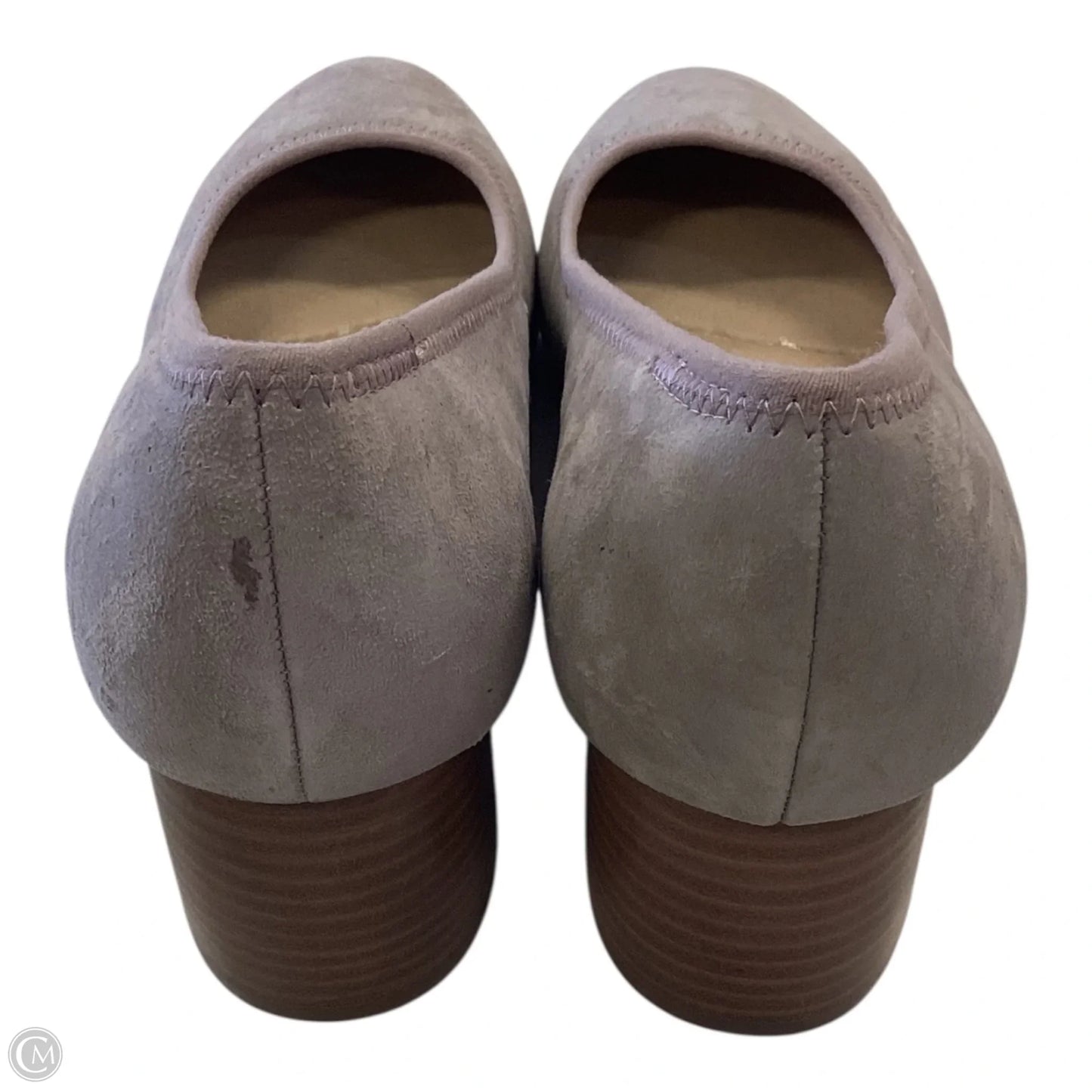 Shoes Heels Block By Earth In Grey, Size: 10