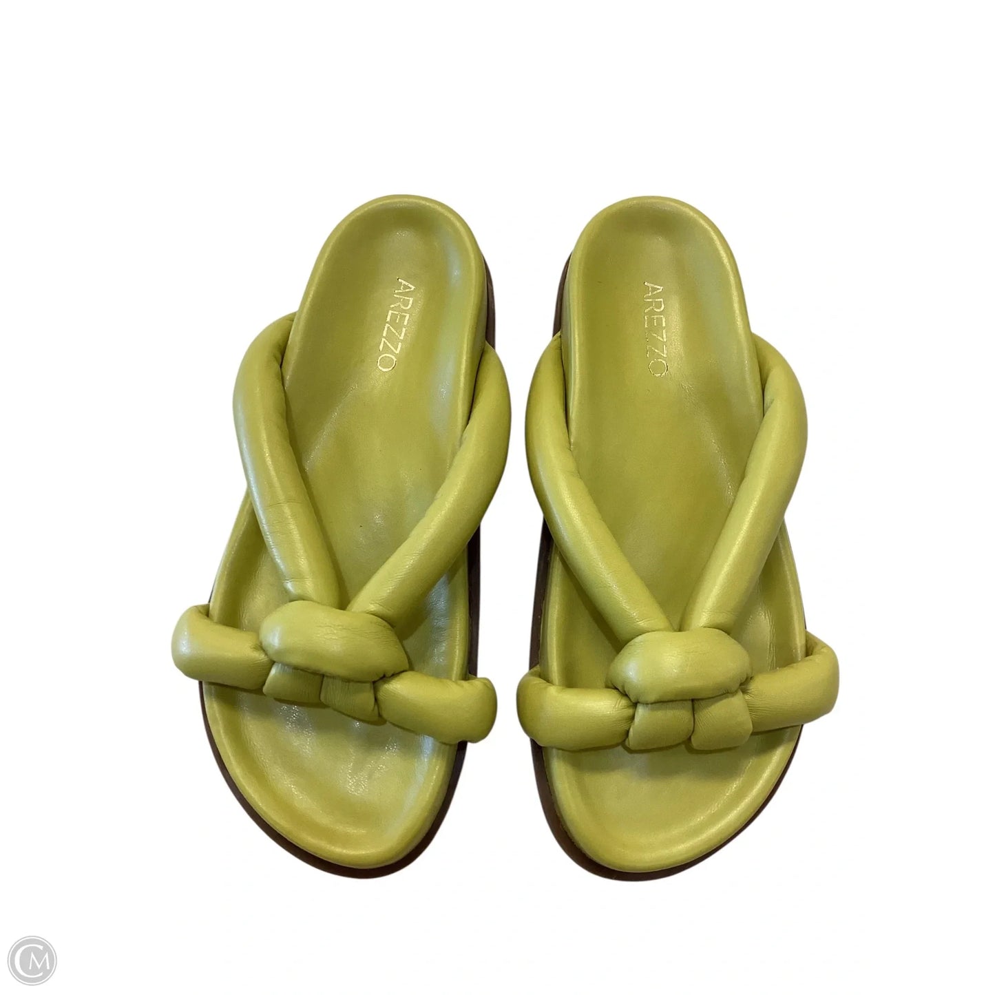 Sandals Flats By Clothes Mentor In Yellow, Size: 8