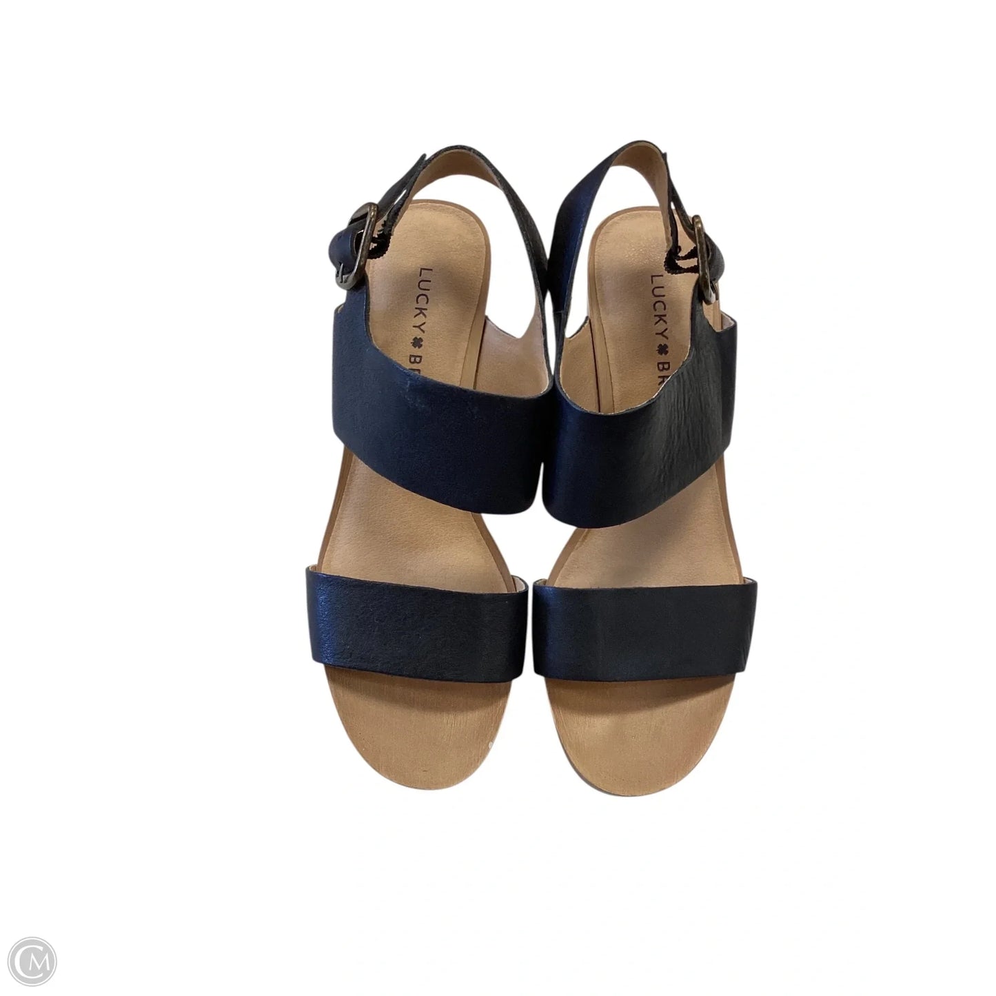 Sandals Heels Block By Lucky Brand In Black, Size: 5.5