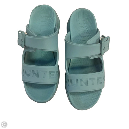 Sandals Designer By Hunter In Blue, Size: 10