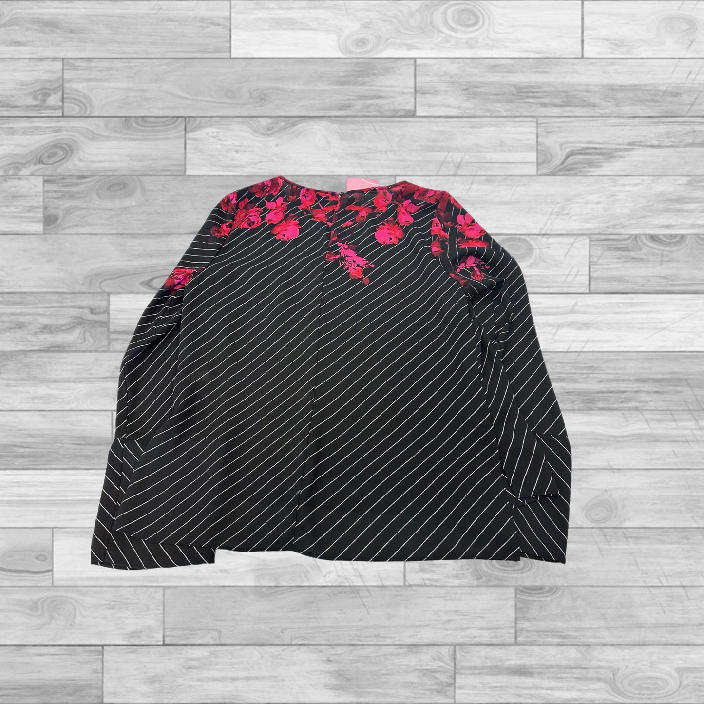 Top Long Sleeve By Apt 9 In Black Red, Size: S