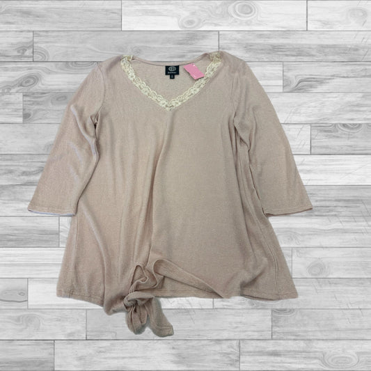 Top Long Sleeve By Bobeau In Pink, Size: S