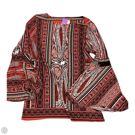 Top Long Sleeve By Chicos In Multi-colored, Size: 1 (M)