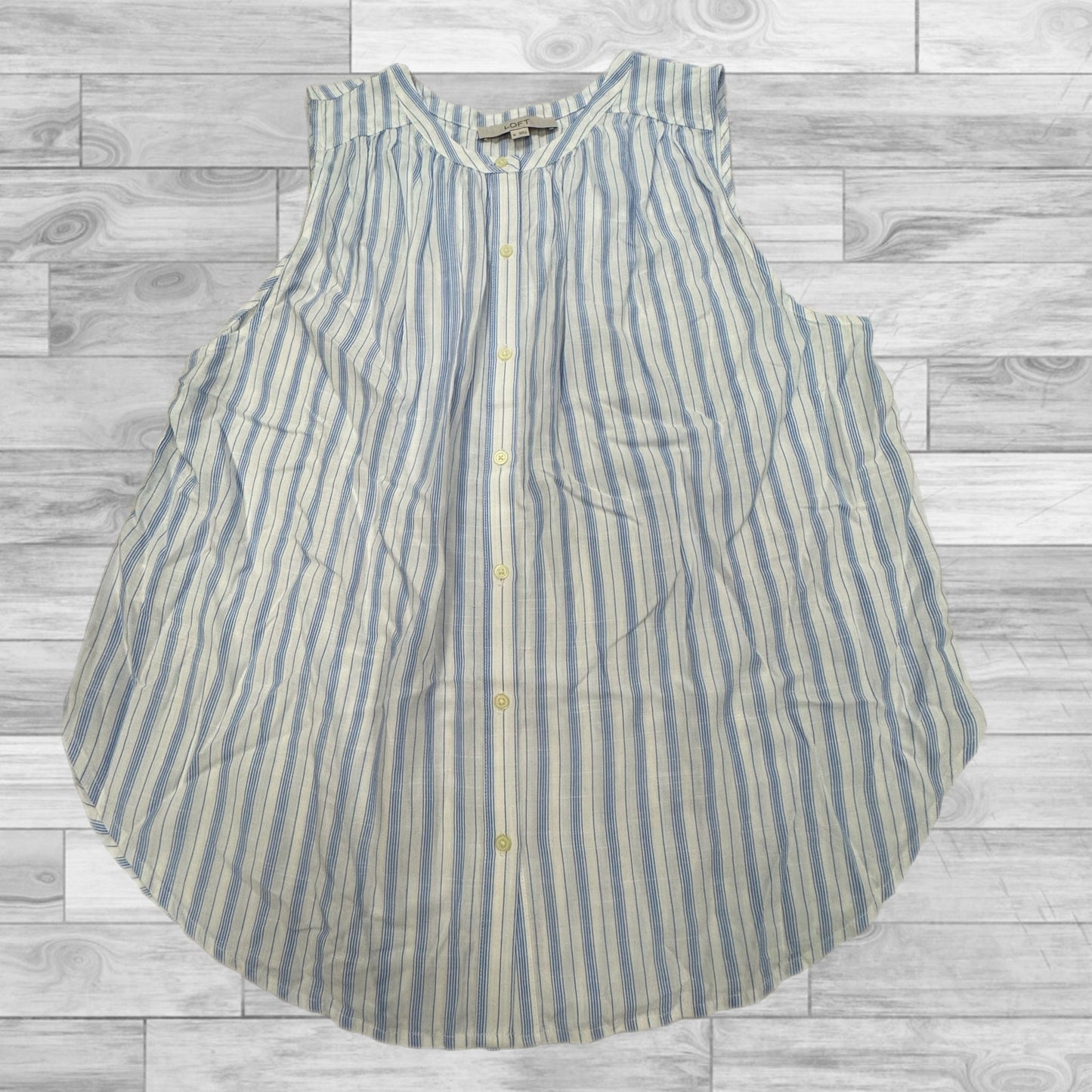 Top Sleeveless By Loft In Striped Pattern, Size: Xl