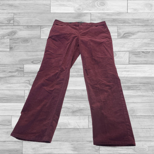 Pants Corduroy By Talbots In Maroon, Size: 16