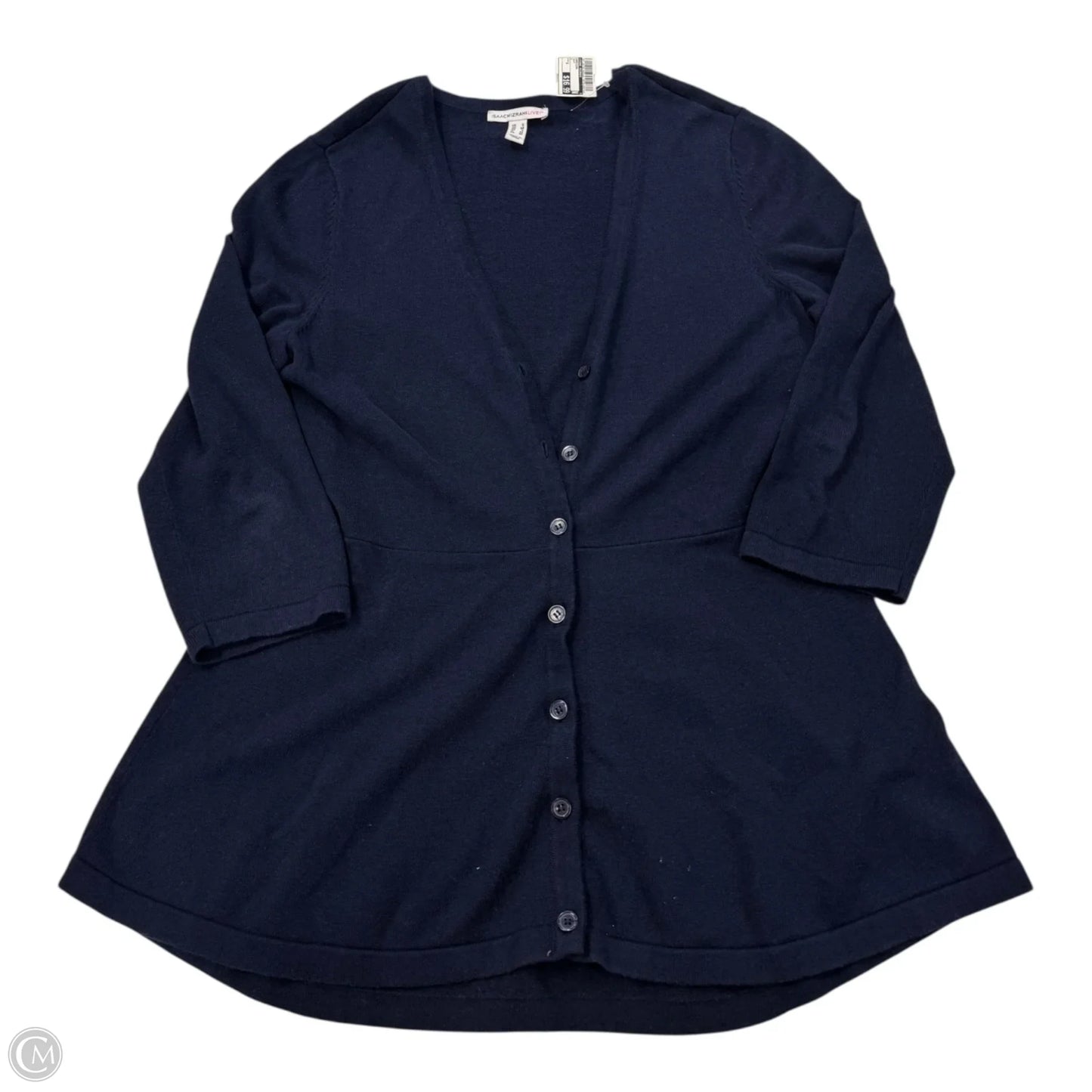 Cardigan By Isaac Mizrahi In Navy, Size: S