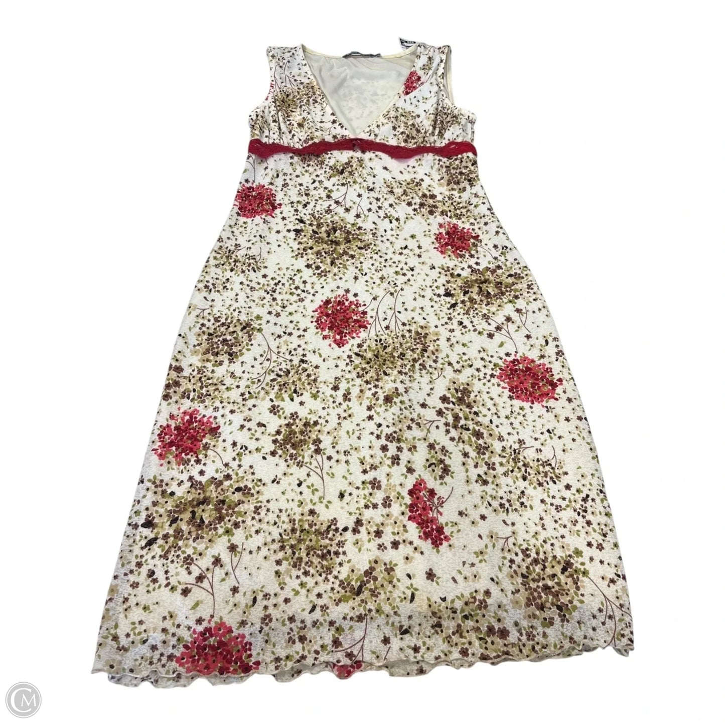 Dress Casual Short By Bisou Bisou In Floral Print, Size: L