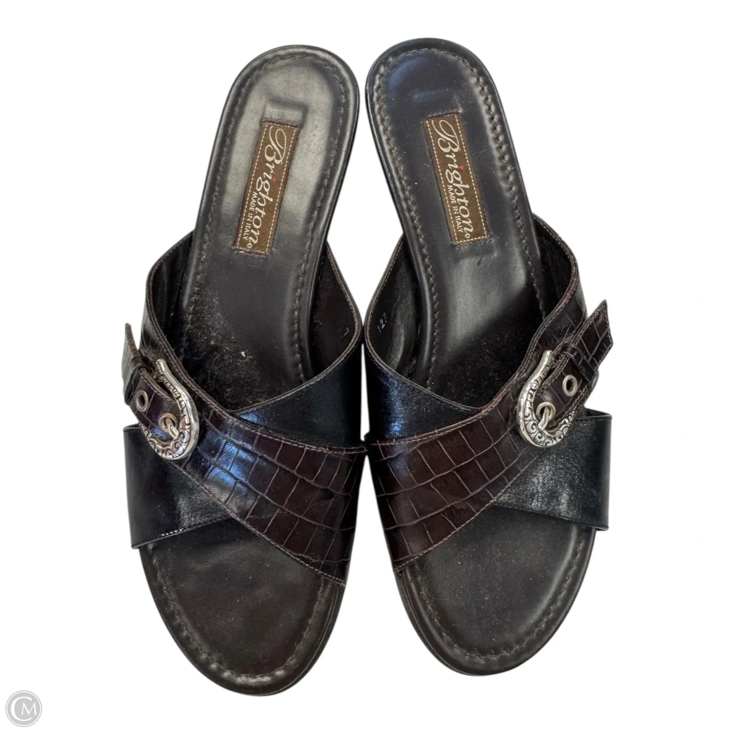 Shoes Heels Wedge By Brighton In Brown, Size: 7