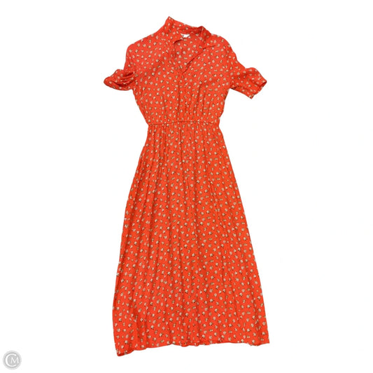 Dress Casual Midi By Bb Dakota In Orange, Size: S