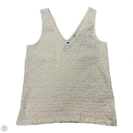 Top Sleeveless By A New Day In Cream, Size: M