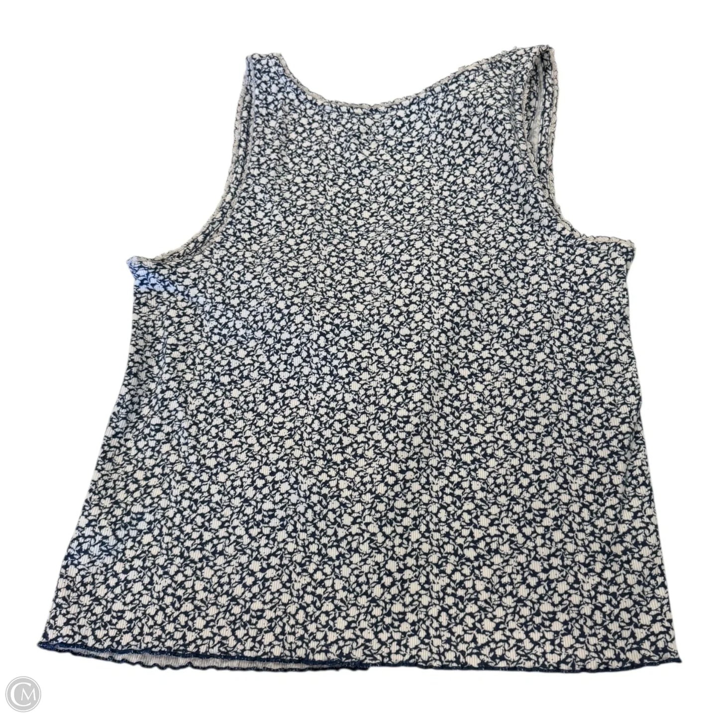 Top Sleeveless By Old Navy In Blue & White, Size: Xl