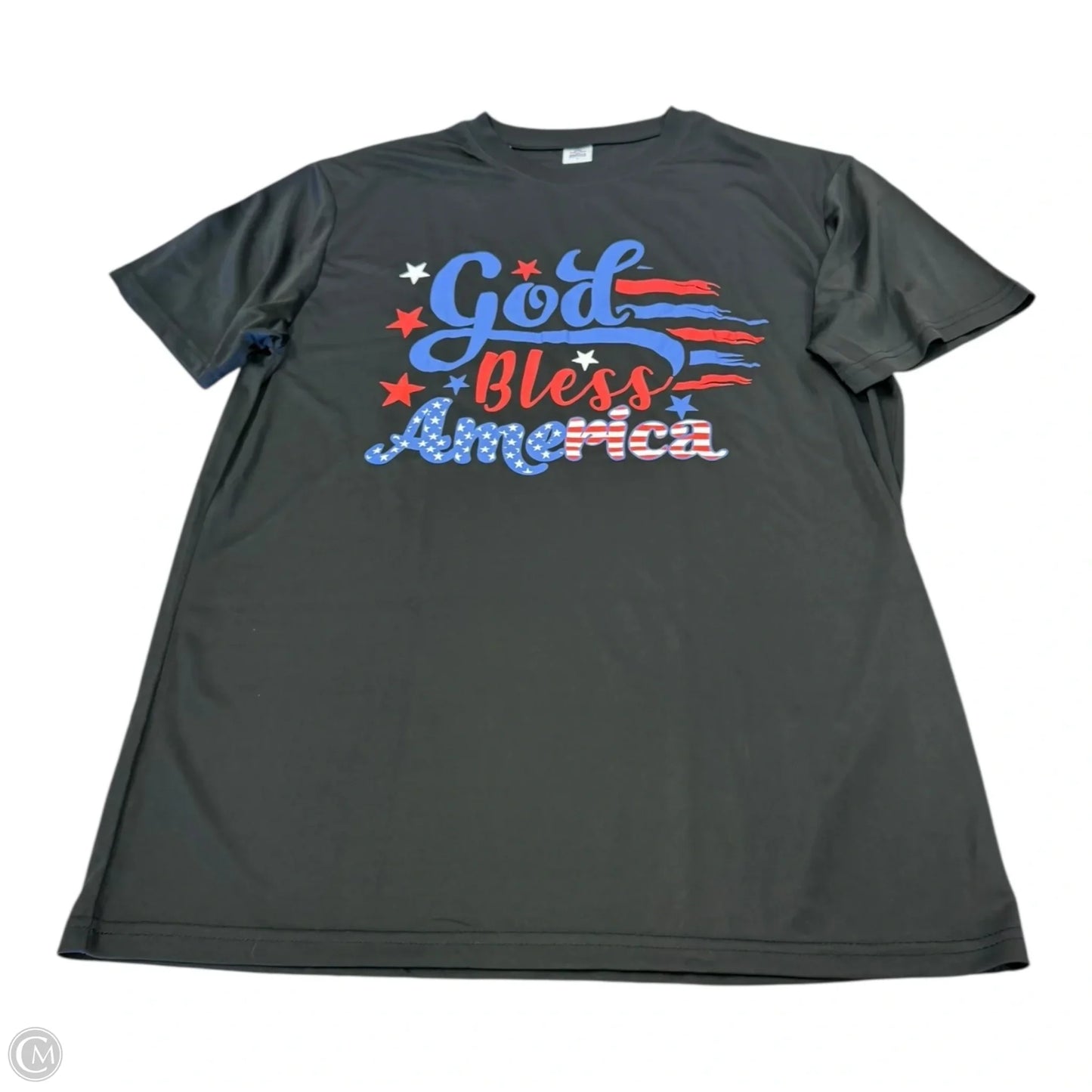 Top Short Sleeve By Cmc In Black, Size: L