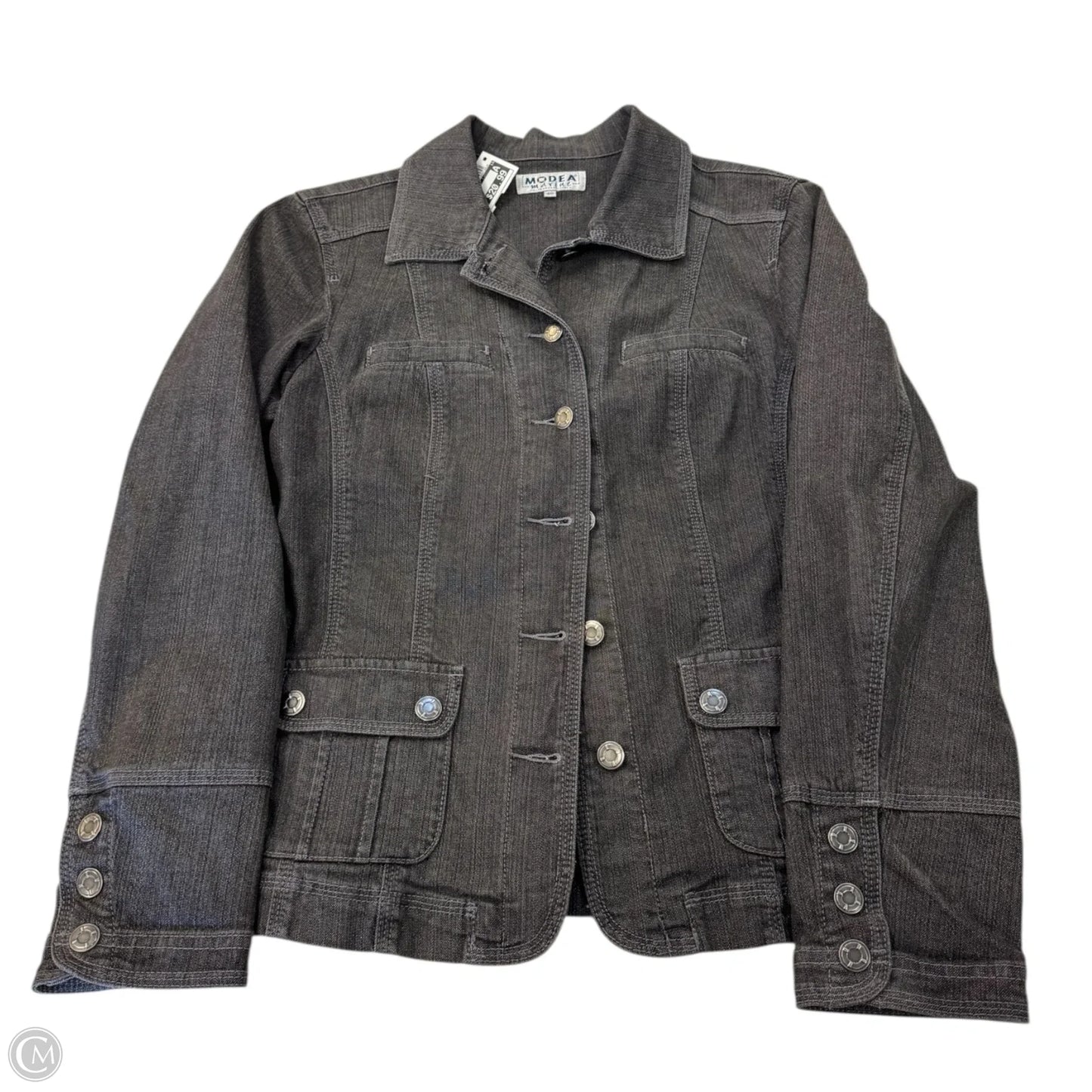 Jacket Denim By Cmc In Grey, Size: 10
