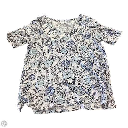 Top Short Sleeve By J. Jill In Floral Print, Size: M