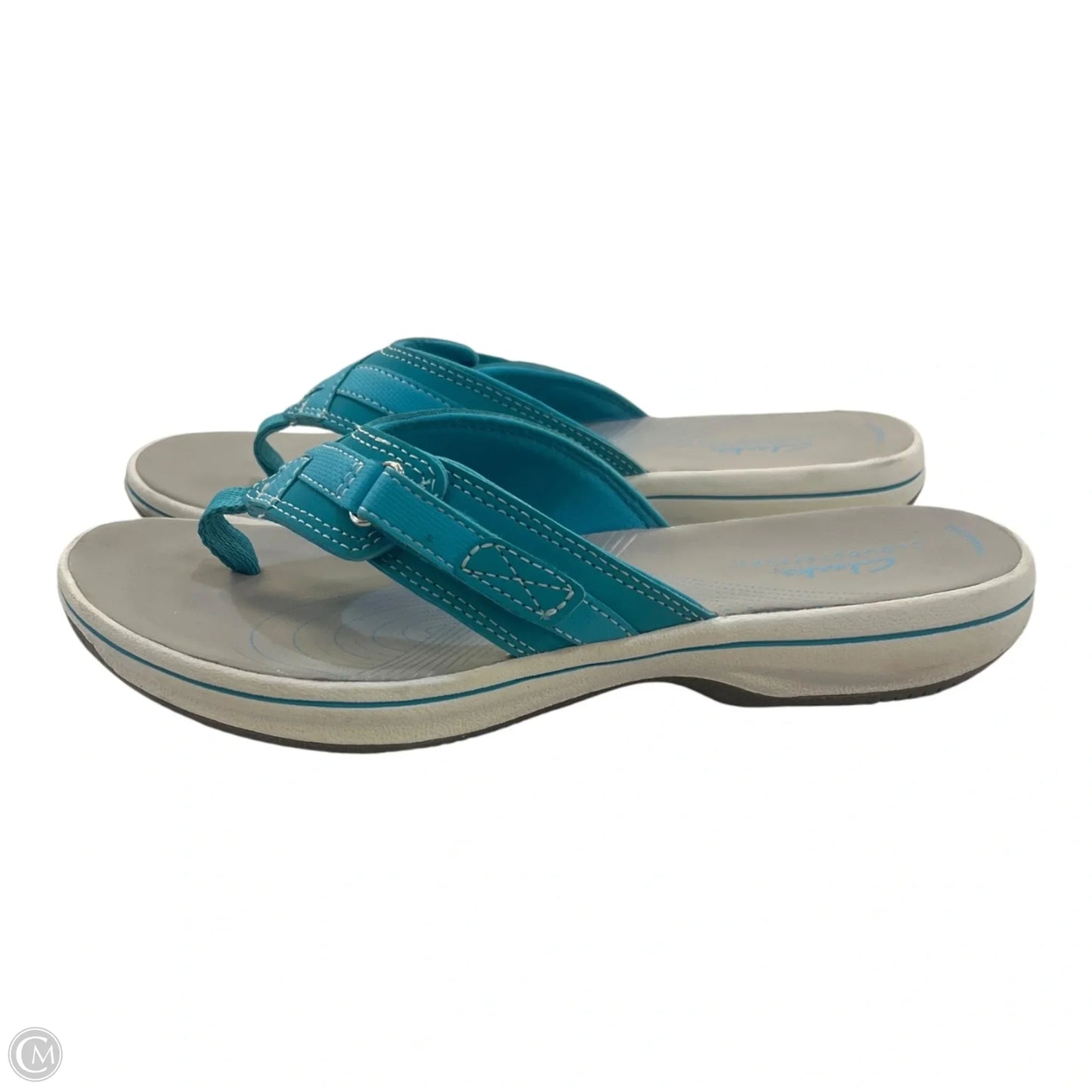 Sandals Flip Flops By Clarks In Blue, Size: 7