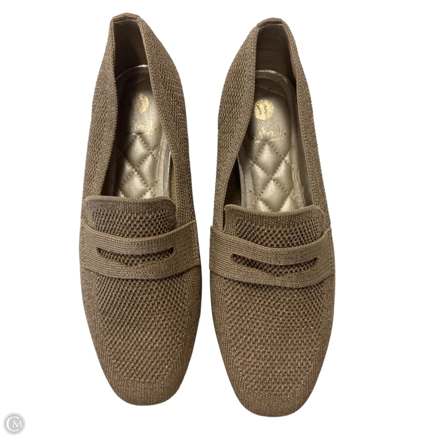 Shoes Flats By Clothes Mentor In Gold, Size: 8
