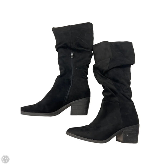 Boots Ankle Heels By Clothes Mentor In Black, Size: 10