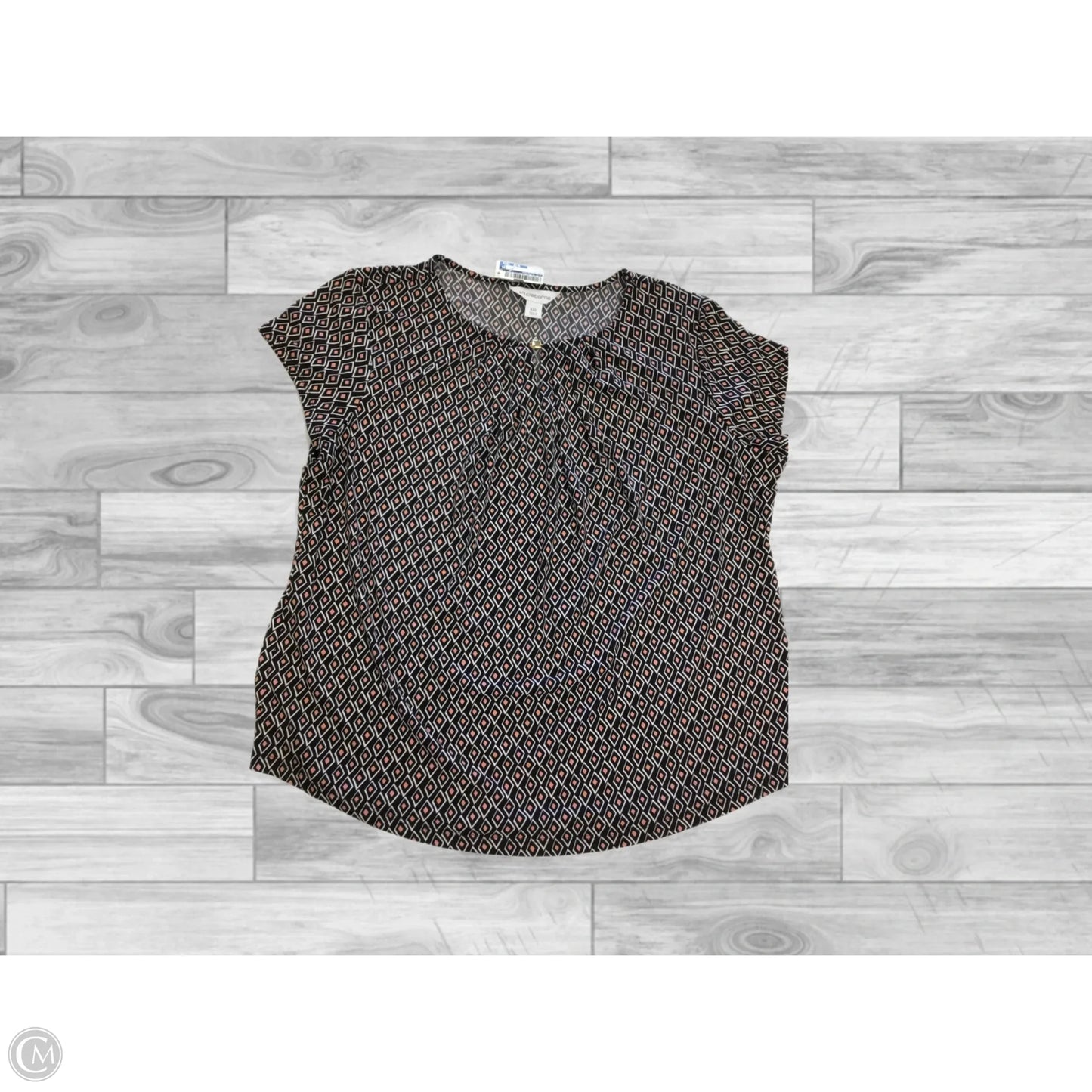 Top Short Sleeve By Liz Claiborne In Black, Size: Xxl