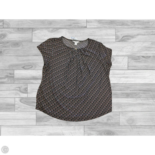 Top Short Sleeve By Liz Claiborne In Black, Size: Xxl