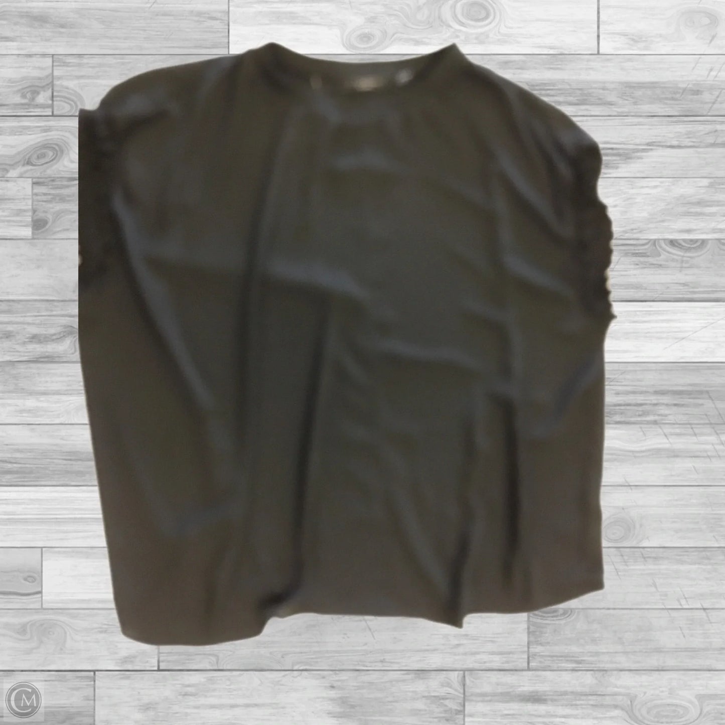 Top Short Sleeve By T Tahari In Black, Size: 2x