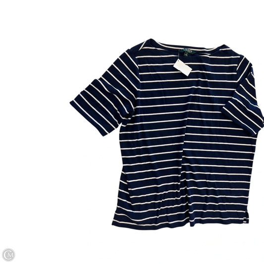Top Short Sleeve By Ralph Lauren In Striped Pattern, Size: 2x