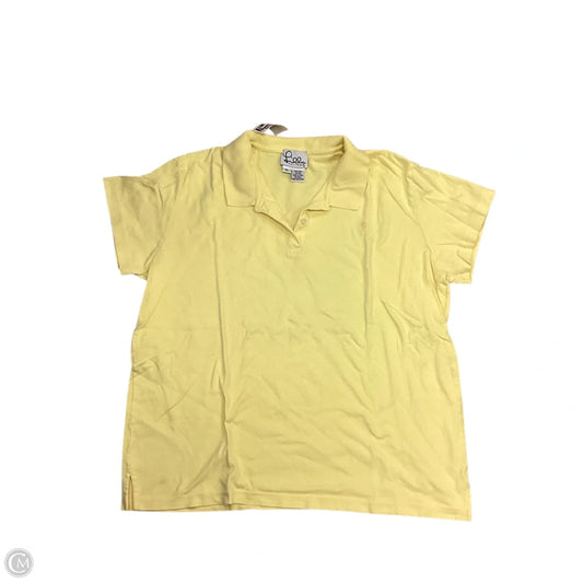 Top Short Sleeve Designer By Lilly Pulitzer In Yellow, Size: Xl
