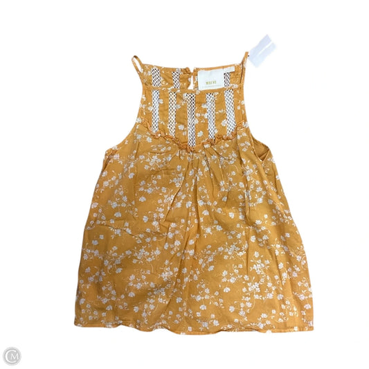 Top Sleeveless By Maeve In Yellow, Size: Xs