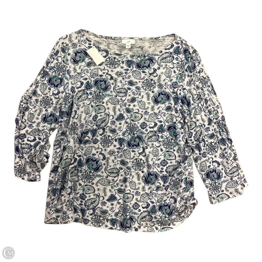 Top 3/4 Sleeve By J. Jill In Multi-colored, Size: M