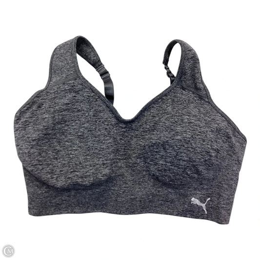 Athletic Bra By Puma In Grey, Size: Xl