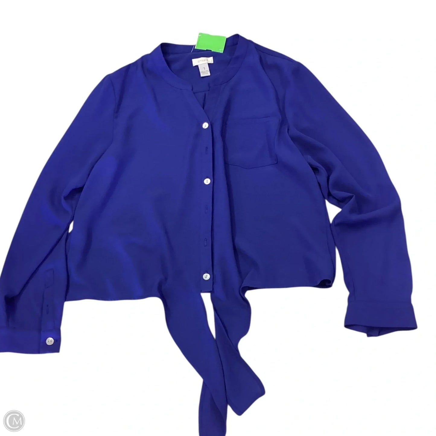 Top 3/4 Sleeve By Chicos In Blue, Size: M