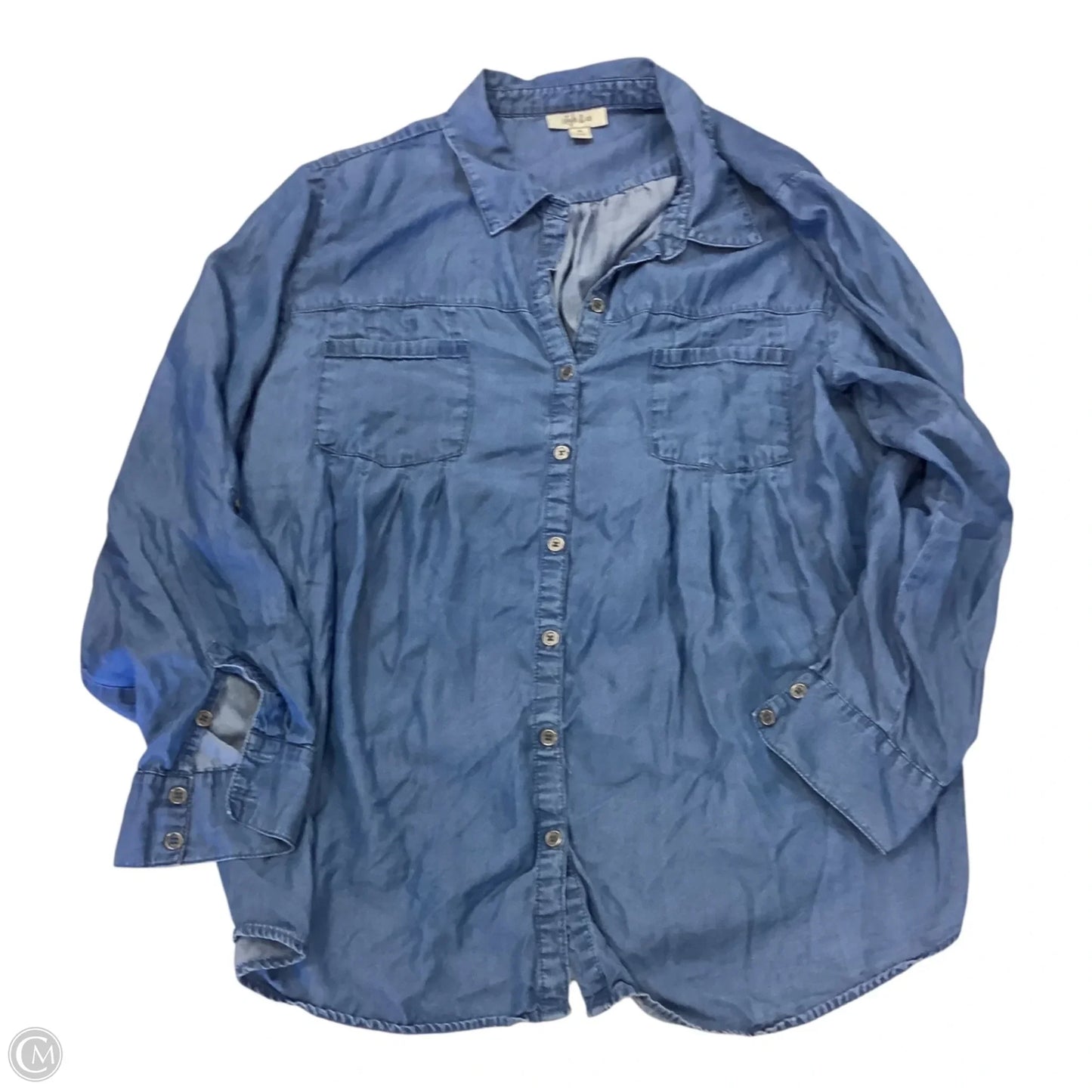 Top Long Sleeve By Style And Company In Blue, Size: Xl