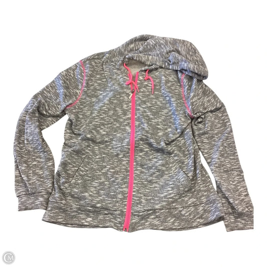 Athletic Jacket By Bongo In Grey & Pink, Size: Xl