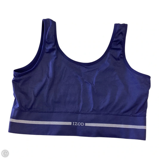 Athletic Bra By Izod In Purple, Size: 2x