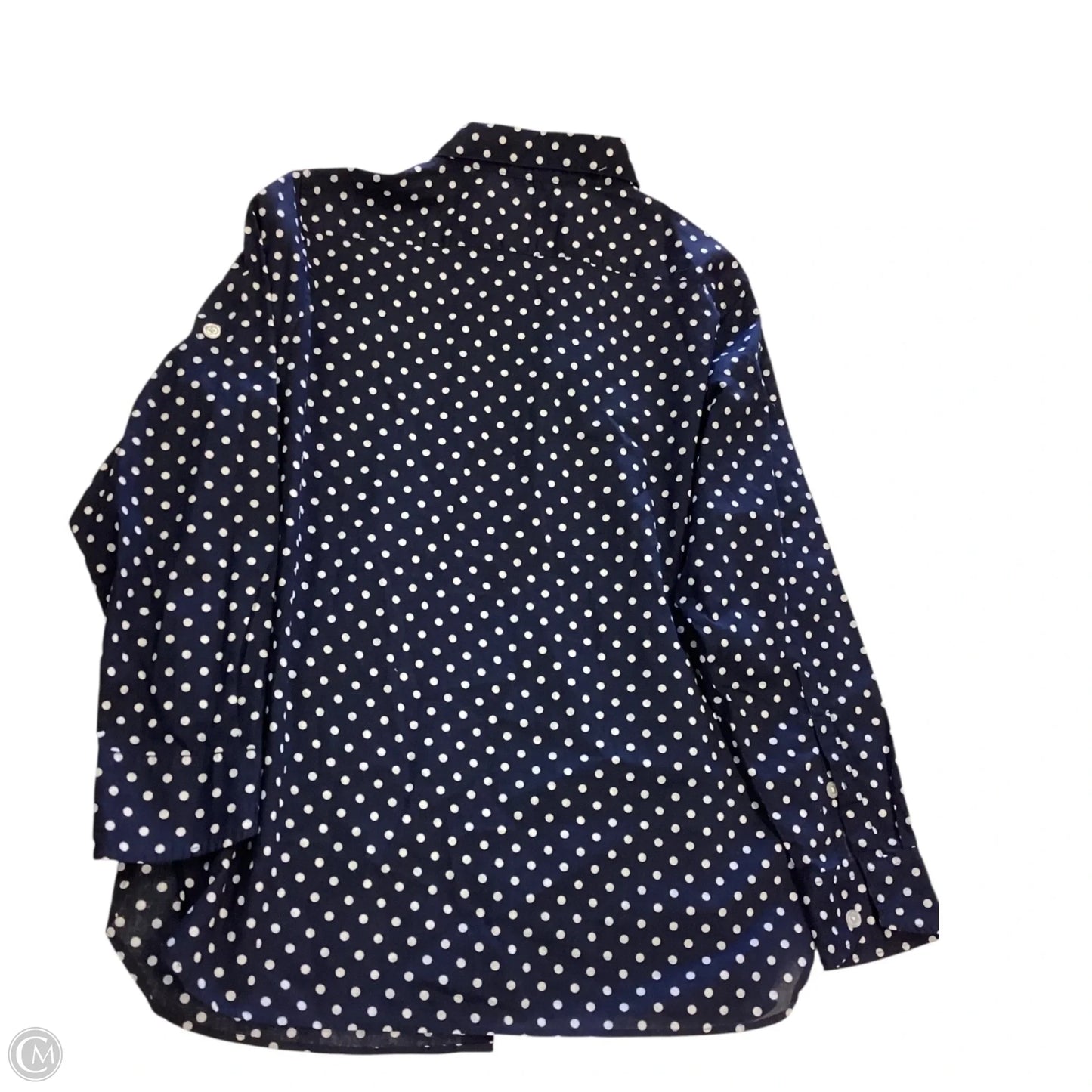 Top Long Sleeve By Ellen Tracy In Polkadot Pattern, Size: M