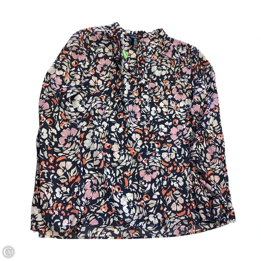 Top Long Sleeve By Jones And Co In Floral Print, Size: L
