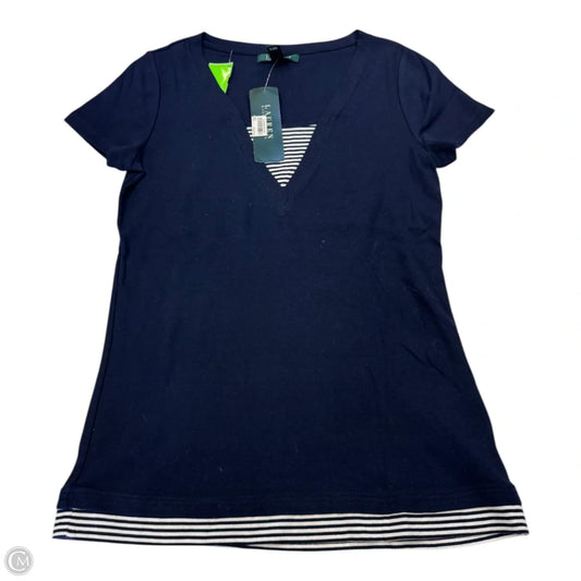 Top Short Sleeve By Ralph Lauren In Navy, Size: M