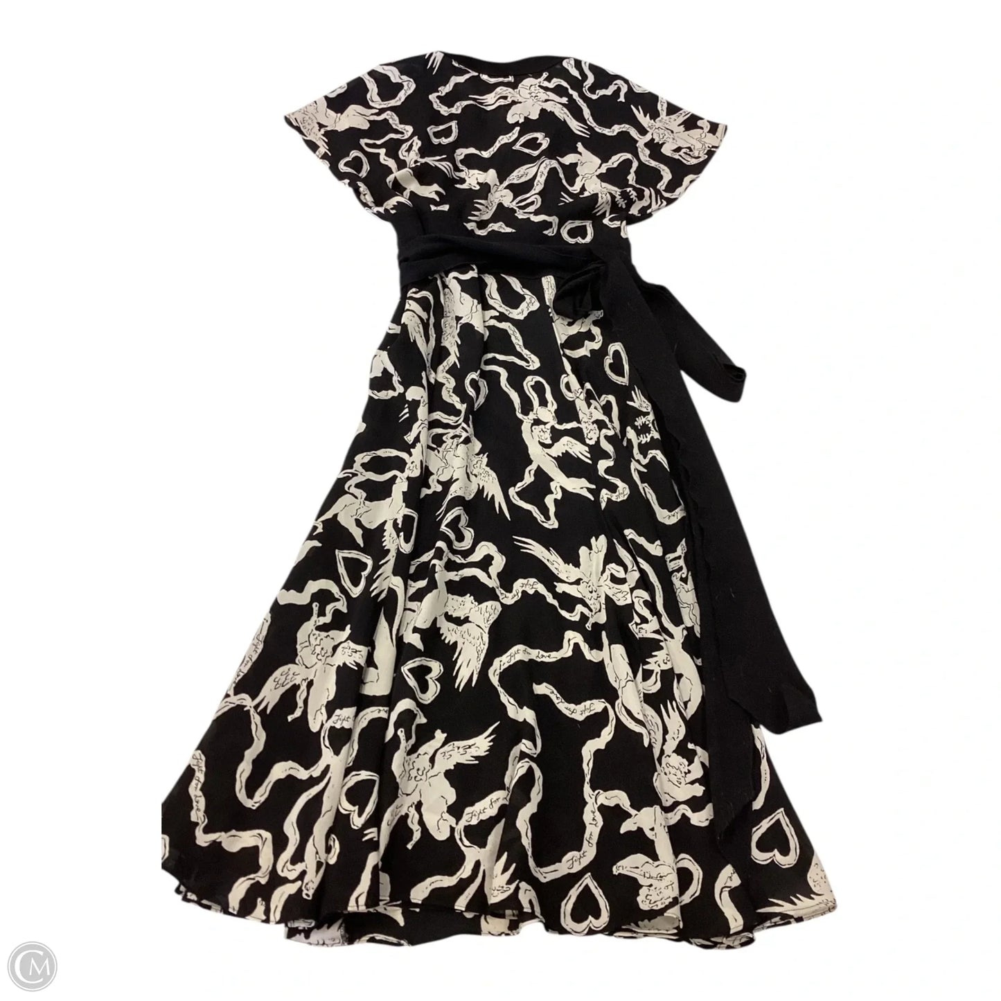 Dress Designer By Diane Von Furstenberg In Black & Cream, Size: 10