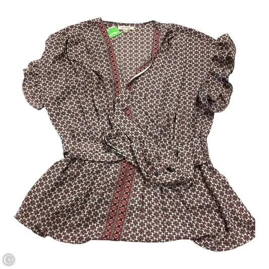 Top Short Sleeve By Max Studio In Red, Size: L