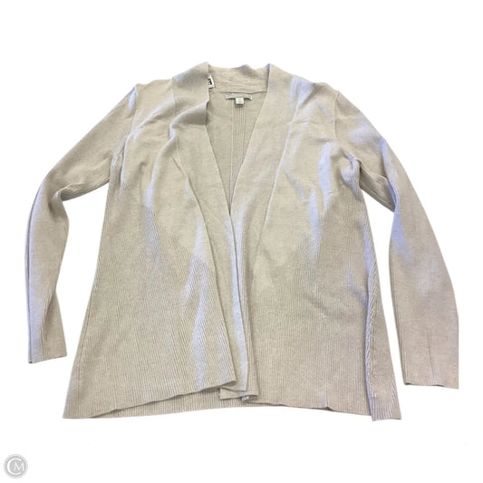 Cardigan By Dana Buchman In Tan, Size: Xl