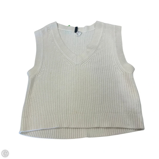 Vest Sweater By Divided In Cream, Size: M