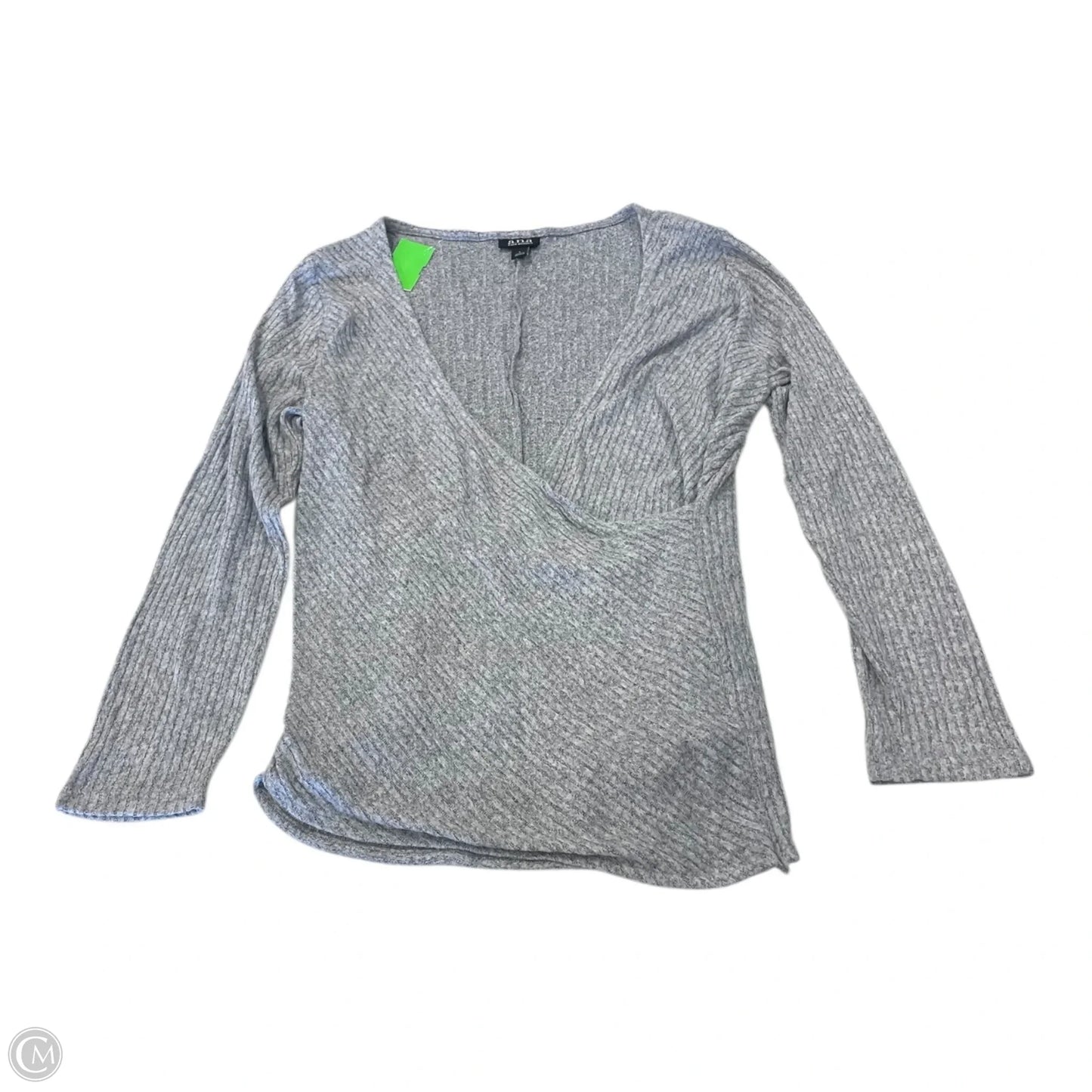 Top Long Sleeve By Ana In Grey, Size: L