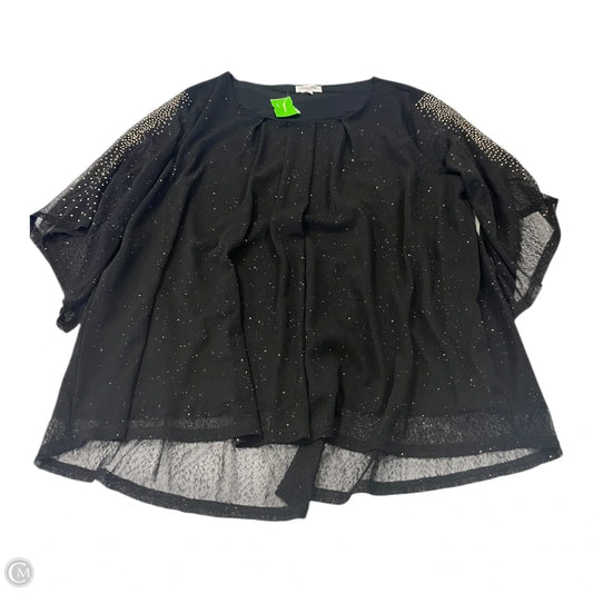 Top Short Sleeve By Siren Lily In Black, Size: 1x