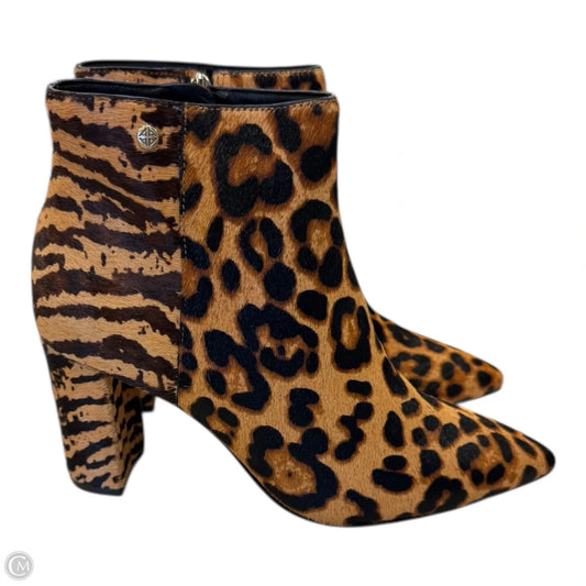 Boots Knee Heels By Antonio Melani In Animal Print, Size: 7.5